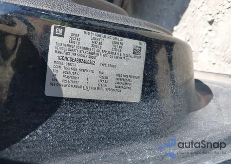 2011 Chevrolet Silverado 1500 Lt из США, поврежденный, VIN 1GCNCSEA8BZ400302